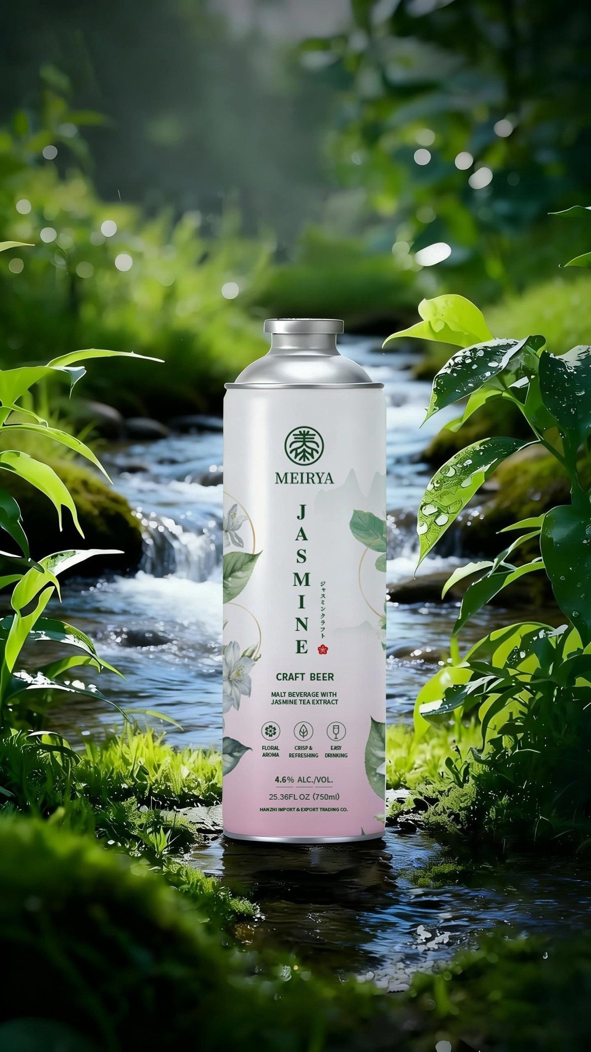 MEIRYA Jasmine Craft Beer in a forest stream